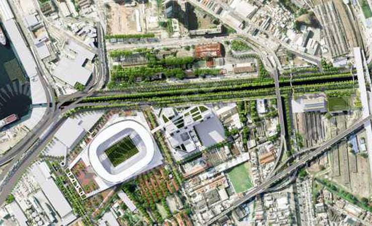 Veja quais obras de acesso o Flamengo prevê no projeto do estádio no Gasômetro