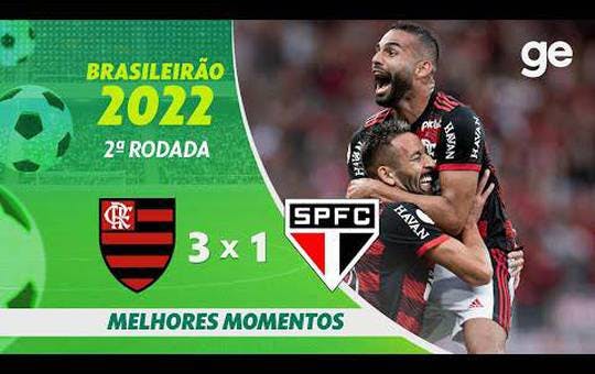 Flamengo 3 x 1 São Paulo - 1 turno brasileirão 2022