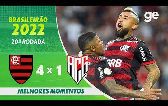 Flamengo 4 x 1 Atletico - GO - 1 turno brasileirao 2022
