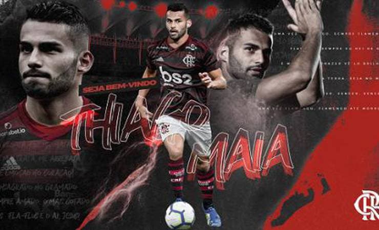 Flamengo anuncia o volante Thiago Maia: 'Eu estou realizando meu sonho e também da minha família'