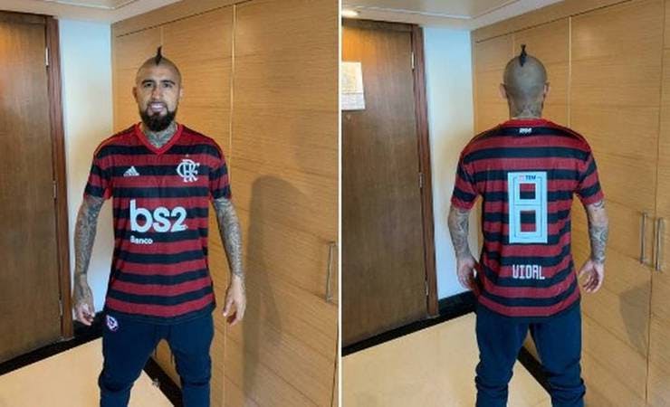 Vidal publica vídeo de esposa com camisa do Flamengo: 'Coloque Deus no princípio e será feliz no final'