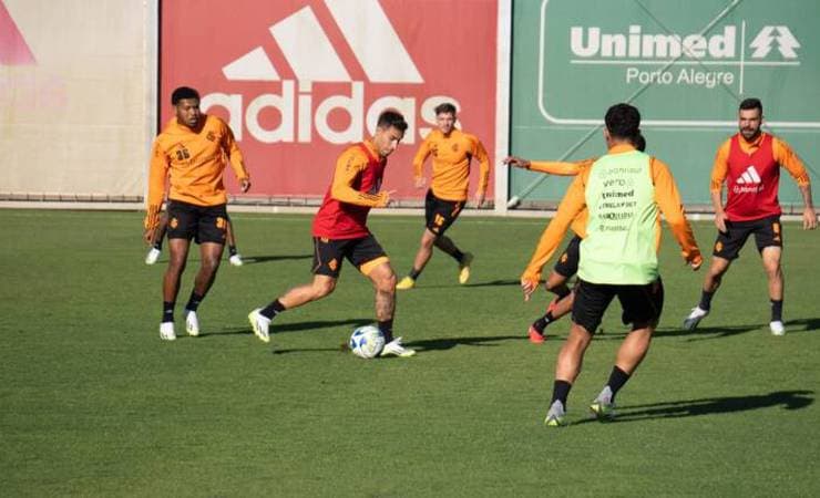 Internacional faz primeiro treino pensando no jogo contra o Flamengo pelo Brasileiro