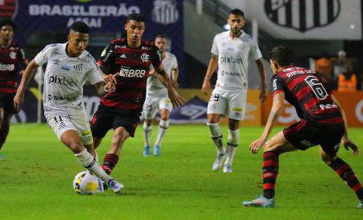 Com time alternativo, Flamengo vence Santos na Vila e sobe na tabela do Brasileirão